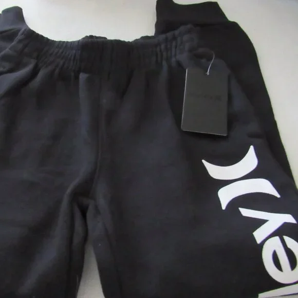 Hurley Fleece Sweatpants Size Large 16-18 Boys Black Jogger Warm - Picture 4 of 6